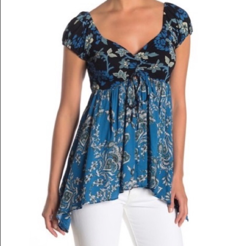 NWT FREE PEOPLE La Bamba Babydoll Top